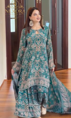 Printed Crape Sharara Ready Dress Pakistani inspire